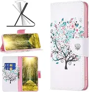 [PONRFEKT] for Oppo Find X6 Pro 5G Painted Case,Shockproof Case Cover with Card Holder and Kickstand,3D Painted PU Leather Magnetic Flip Wallet Phone Cover,XS