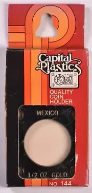 Capital Plastics Mexico 1/2 oz Gold Plastic Holder - Black