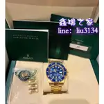 ROLEX 勞力士 126618LB 藍面 黃K金 陶瓷圈 21年 新卡 水鬼 藍水鬼 99新 3235