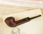 BULLDOG briar italian smooth red matt handmade tobacco pipe by Gasparini