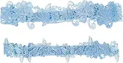 [AWOCAN] Wedding Garter Flower Lace Elastic Bridal Garters,Blue Bridal Stocking Ornaments for Bridesmaid Wedding Decoration