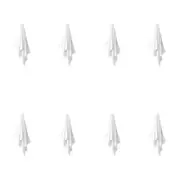 8PK Linen House Aria Cotton/Bamboo Quick Dry Soft Face Washer 33x33cm White