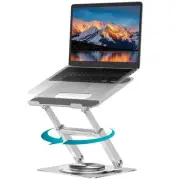 360 Rotating Ergonomic Laptop Stand for Desk, Laptop Riser with Swivel Base, ...