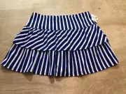 NWT ARIZONA JEAN CO JUNIOR'S PLUS SIZE RUFFLE SKIRT SZ L 14/16 Plus Blue/White