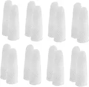 BUTIFULSIC Cotton Fingers Tips Finger Toe Sleeves 60 Pcs Pure Cotton Finger Cots Thumb Cover Finger Caps White Finger Guard Breathable Thumb Cot Sleeves Fingers Tip Cap