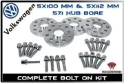 4 x 20mm Hub Centric Wheel Spacers | Extended Lug Bolts | Fits VW Jetta Golf GTI (for: Audi)
