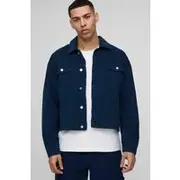 Mens Boxy Navy Cord Jacket