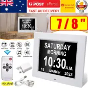 8'' LED Large Digital Day Clock Calendar Dementia Date Week Month Year Time Wall