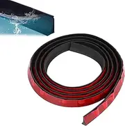2 m Silicone Surge Protection Strip Shower Self-Adhesive Black Water Stopper Shower Walk-in Shower Floor Water Barrier, Silicone Shower Threshold for Wet and Dry Separation, Water Stopper Strip for