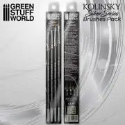 GSW - Kolinsky Brushes - Silver Series Set of 4