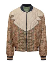 Pierre-Louis Mascia Quilted Bomber Jacket XL,M Brown