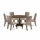 East West Furniture 7 Piece Dining Table Set Contains a Dining Table and 6...