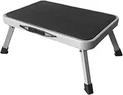 Cabilock Portable Step Stool Metal Ladder Stool for Kitchen Bathroom Household Use Lightweight Sturdy Design for Seniors Daily Tasks Easy Storage Non Slip Platform
