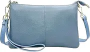 [Beurlike] Womens Leather Clutch Purse Wallet Small Crossbody Bag with Wristlet