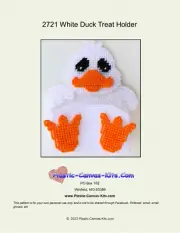 White Duck Treat Holder- Plastic Canvas Pattern or Kit