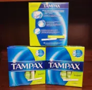 Tampax Super Absorbency Tampons Cardboard Applicator Anti-Slip Grip 20ct x 3