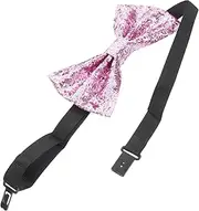 [DEARMAMY] Men's Bow Tie Pre-tied Glitter Sequin Faux Leather Tie for Formal Functions