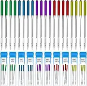 Swpeet 30Pcs 5 Colors Sewing Machine Needles Universal Regular Point Machine Needles, Universal Standard Needles Sewing Machine Needles Perfect for Embroidery, Cloth Repair, DIY and Crafts