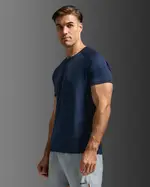 Aero Tee, 2XU, M, Midnight/Silver Reflective, Male