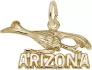 Gold-Plated Sterling Silver Arizona Road Runner Charm by Rembrandt