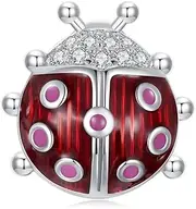 [DOYIS] Glow-in-the-dark Ladybug Charm Pendant for Pandora Bracelet,925 Sterling Silver Luminous Charm Jewelry for Mama Friend Sister