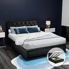 Bed Frame Double Size Gas Lift Black Storage Modern Furniture Bedroom Deco K-ABC