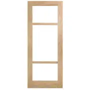 Corinthian Moda Clear Glass White Oak Internal Door AMODG2 - 920mm x 2340mm x 35mm