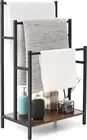 3 Tier Towel Rail Drying Rack Free Standing Stainless Steel Hanging Holder Stand