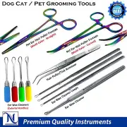 NEW Ear Wax Cleaner Pet Grooming Tools with Ear Hair Puller Removal Forceps Kit