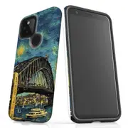 For Google Pixel 4a 5G Tough Protective Cover, Painting Of The Harbour Bridge