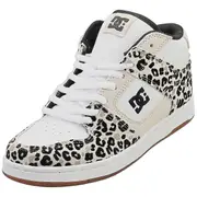 DC Shoes Manteca 4 Mid Lx Womens Skate Trainers in White Leopard 5.5 UK