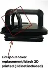 Ninja Blender Lid Spout Cover Replacement Models BL610 - BL781 [3D Printed BLACK