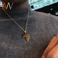 在飛比找蝦皮購物優惠-Africa Map Necklace Pendant Wo