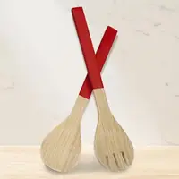 在飛比找momo購物網優惠-【Premier】竹製沙拉叉匙2件(野餐分食 湯匙叉子)