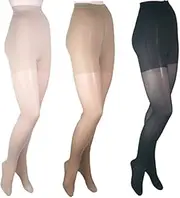 ITA-MED Sheer Pantyhose Compression H150, Mixed, Tall, 3 Count