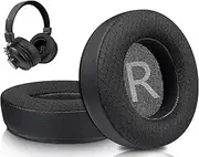 SOULWIT Mesh Fabric 80mm Earpads Replacement for House of Marley Positive Vibration 2 Wired/Wireless Headphones, Ear Pads Cushions with Noise Isolation Foam - Black