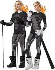 [JN JANPRINT] Womens Thermal Underwear Set,Ski Base Layer Sets Quick Dry Thermal Base Layer Tops & Bootoms Ladies Long Johns Underlayer