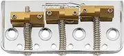 Wilkinson WTBS Short Telecaster Bridge Brass Compensated 3-Saddles for Humbucker Tele Style or Vintage Electric Guitar, Chrome