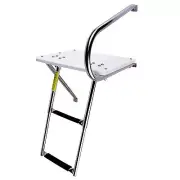Garelick 19536:01 Outboard Transom Step Platform & Telescoping 2-Step Ladder