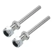 2Pcs Landing Gear Steel Axle 1/8" 1.5" M5 Shaft with Nuts for RC