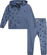 [Volcom] Baby Boys' Tracksuits - 2 Piece Soft Fleece Full Zip Up Hoodie and Jogger Pants Set for Toddler Boys (12M-7)