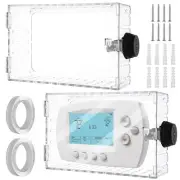 2 Pack Large Thermostat Lock Box with Combination Lock, Clear Thermostat Cove...