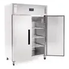 POLAR 2 DOOR UPRIGHT FREEZER 1200LTR STAINLESS STEEL DL896-A