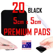 TENS EMS ELECTRODE PADS - 5cm x 5cm x 20 BLACK PREMIUM PADS ⭐⭐⭐⭐⭐