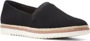 Clarks Collection Serena Paige Black Suede Espadrilles Flats US 6 M NEW