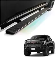 MOMOAU Plug-N-Play Electric Running Boards w/LED Lights Compatible with 2021-2024 GMC Canyon Elevation/AT4/Denali | Automatic Retractable Power Steps, 600LB Capacity, Anti-Slip Surface, Vehicle-Specif
