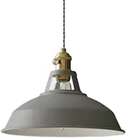 Colored Wrought Iron Hanging Lamp Shade, American Modern Style Pendant Light, E27 Base Single Head Ceiling Light Fixture,Restaurant Coffee Shop Library Ceiling Chandelier