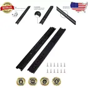 Rust-Resistant 10 Pairs 16 Inch Black Drawer Slides with Silent Operation