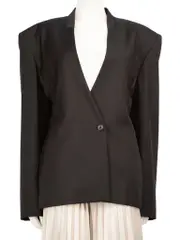Chocolate Brown Wool Elinor Blazer