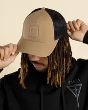 [Sparta] Sparta Mentor Trucker Cap in Khaki/Black One Size Khaki/Black